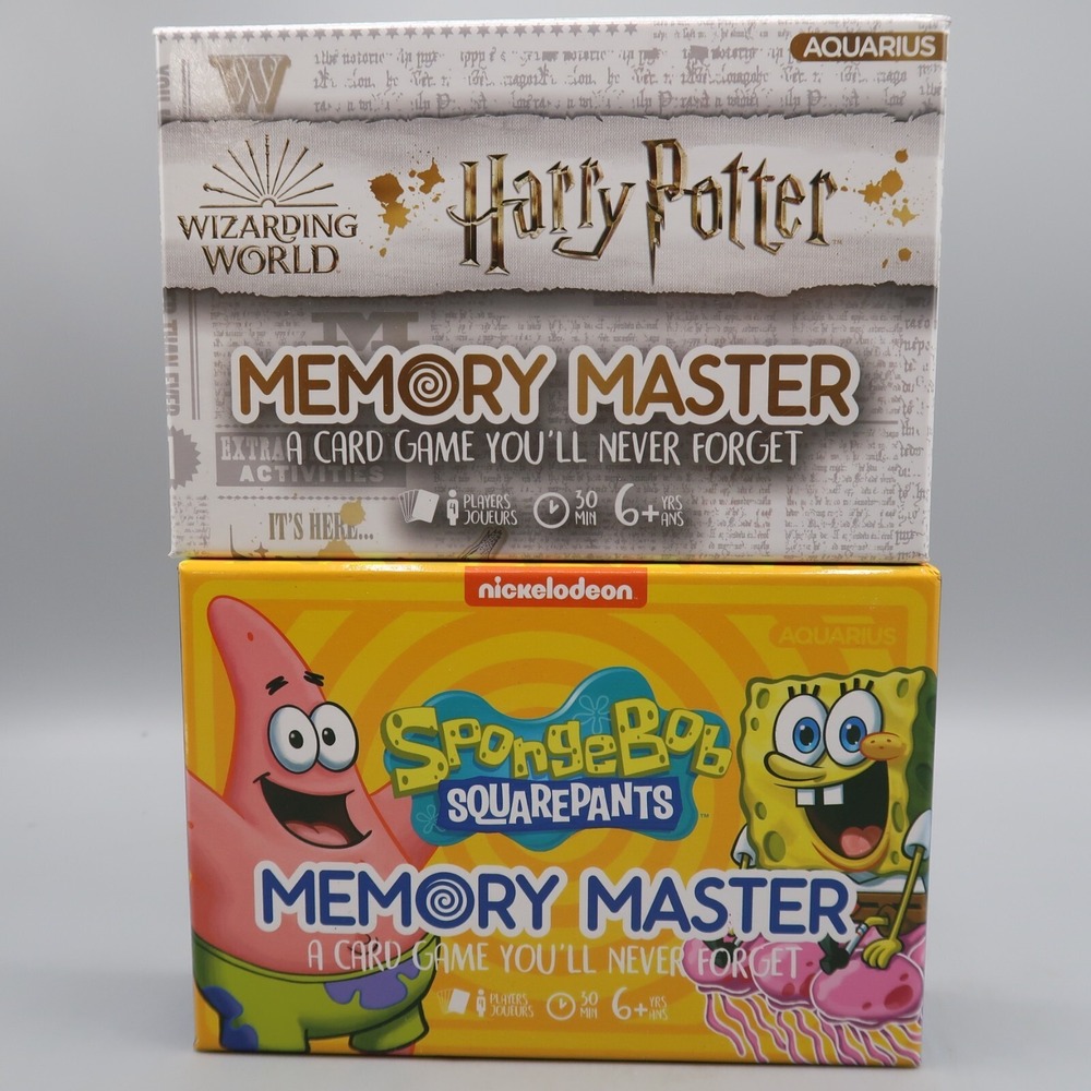 Harry Potter & SpongeBob SquarePants Memoryβ Master Card Game Lot